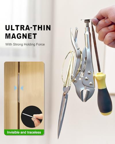 Magnetic Cabinet Door Catch, 0.12" Ultra Thin Neodymium Cabinet Magnets for Closure, No Drill Adhesive Magnetic Door Latch for Kitchen, Drawer, Closet and RV, 2 Sets - size: 2 Sets