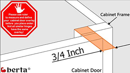 10-Pack 3/4" Overlay Soft Close Face Frame Kitchen Cabinet Hinges - size: 3/4 Inch
