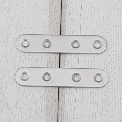 20 Pack 3 inch Stainless SteelFlat Plate Straight Bracket - size: 3 Inch