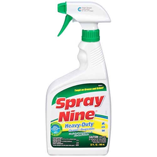 Spray Nine 26810 Heavy Duty Cleaner, Degreaser & Disinfectant for Kitchens, Bathrooms, Yard Equipment, Automotive & Industrial 32 Fl Oz. (Pack of 1) - size: 32 Fl Oz (Pack of 1), style: New Packaging