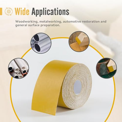 PSA Longboard Sandpaper 800 Grit Sandpaper Roll 20 Yard x 2-3/4” Wide Self Adhesive Stickyback Sandpaper for Woodworking,Automotive,Sanding Blocks - style: 800Grit