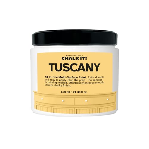 CHALK IT! All-in-One Multi-Surface Chalk Paint for Furniture & Cabinets - No Sanding, No Primer, Built-In Top Coat Water-Based, Low-Odor, Fast-Drying, Matte Finish (Tuscany) - color: Tuscany