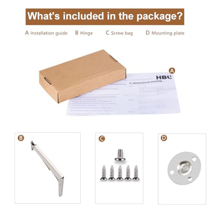 2 Pack | 150N Gas Strut Spring Hinges for Heavy Lids to Keep Stay, Slow Down and Soft Close, Hydraulic Hinges for Toy Box Chest, Bench, Toolbox and Basement Floor Door.