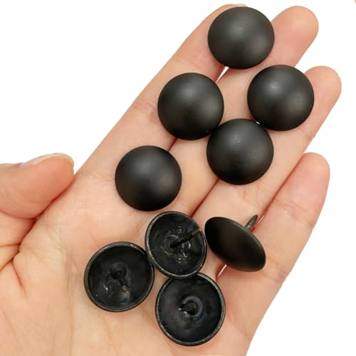 100PCS Matte Black Upholstery Tacks,Furniture Metal Thumb Tacks,D19mmxL17mm - color: 19mm Matt Black