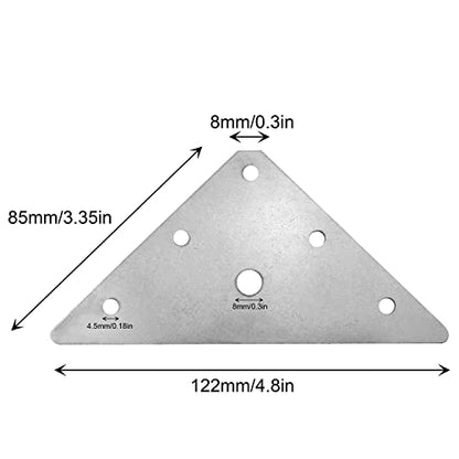 Mending Plates JCBIZ 4pcs Stainless Steel Triangular Flat Corner Braces Straight Brackets