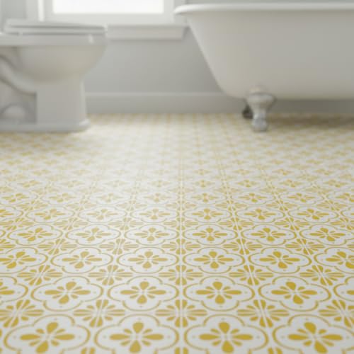 2-Pack 12" x 12" Large Reusable Floor Tile Stencils for Painting, Boho
