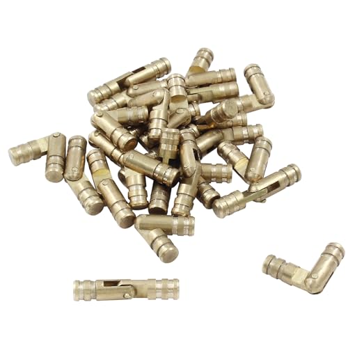 Luomorgo Barrel Hinges, 4x20mm Brass Hidden Hinges, 25 Pcs - size: 4x20mm