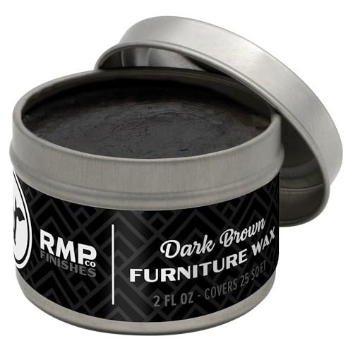 RMP Finishes Furniture Wax Sealant for Painted Furniture, Paint Sealer Topcoat for Cabinets, Unfinished Wood Decor, Beeswax, Dark Brown, 2 oz. - color: Dark Brown, size: 2 Ounce