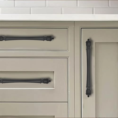 khtumeware 2 Pack 3-1/2 inch(89mm) Hole Center Black Cabinet Pulls Heavy-Duty Solid Matte Black Cabinet Hardware Drawer Pulls Hardware Suitable for Kitchens bathrooms and Dressing Tables - color: Black, size: 3-1/2inch(89mm) hole center