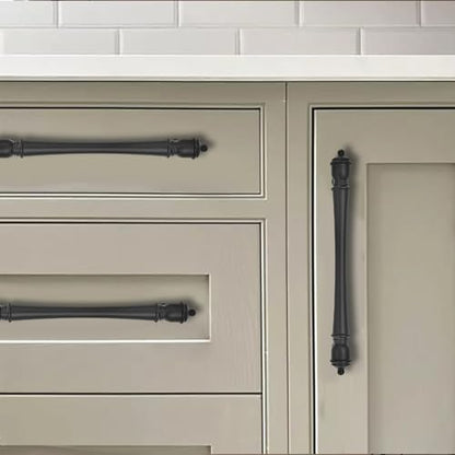 khtumeware 10 Pack 5 inch(128mm) Hole Center Black Cabinet Pulls Heavy-Duty Solid Matte Black Cabinet Hardware Drawer Pulls Hardware Suitable for Kitchens bathrooms and Dressing Tables - color: Black, size: 5inch(128mm) hole center