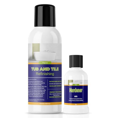 Tub and Tile Paint, 13.5 oz High-Gloss White Touch Up Paint for Bathtub - color: 13.5 Fl Oz (White)