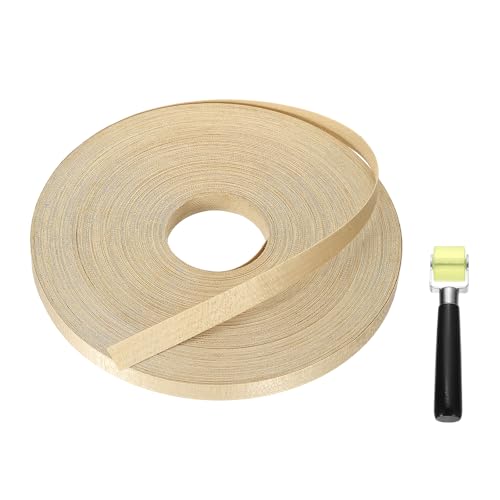 uxcell 3/4" x 246 ft Wood Edge Banding Pre-Glued Iron On Edging Strip Maple - color: Maple, size: 3/4" x 246 ft