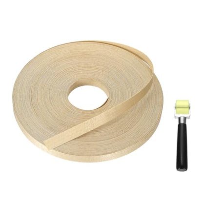 uxcell 3/4" x 246 ft Wood Edge Banding Pre-Glued Iron On Edging Strip Maple - color: Maple, size: 3/4" x 246 ft