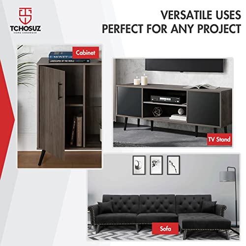 8 Inch Heavy-Duty Metal Furniture Legs 4-Pack Oblique Tapered Black - color: Black-oblique, size: 8''/20cm