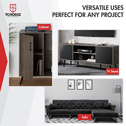 8 Inch Heavy-Duty Metal Furniture Legs 4-Pack Oblique Tapered Black - color: Black-oblique, size: 8''/20cm