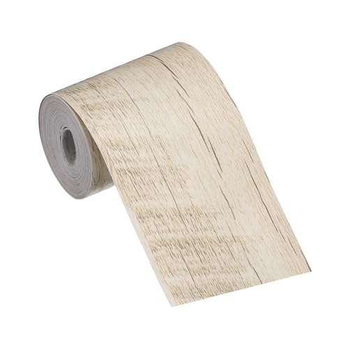 MECCANIXITY Wood Grain Repair Tape, 2 Inch x 16 Feet Self Adhesive Wood Grain Tape Multi-Purpose Wallpaper Border Trim for Furniture Floors Windows Doors Tables Home, Cream - color: Cream, size: 2 Inch x 16 Feet