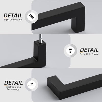 Goldenwarm 30 Pack 5“ Black Kitchen Cabinet Handles Drawer Pulls - color: Black, size: 5in Hole Centers