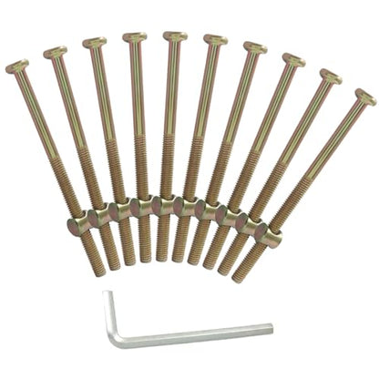 M6 X 100mm Barrel Bolt Nuts, 10 Pack - size: M6(100mm)