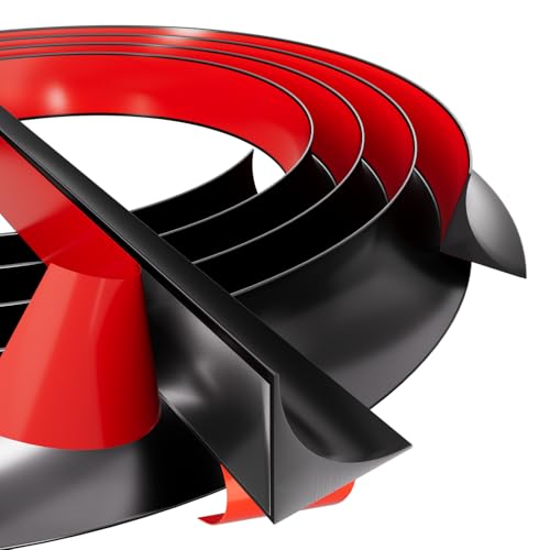 Flexible Quarter Round Molding Trim - Peel and Stick Silicone Caulk Strip - color: Black, size: 472 Inch