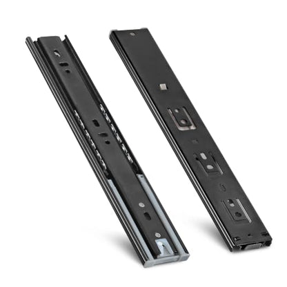 Soft Close Drawer Slides 12 Inch - Black, 1 Pair (2 Pieces) - color: Black, size: 12 Inch