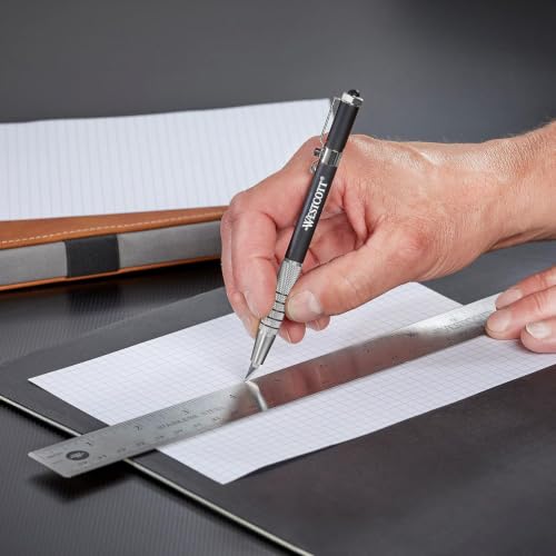 Westcott 16963 Pen-Style Retractable CarboTitanium Bonded Hobby Knife, Silver