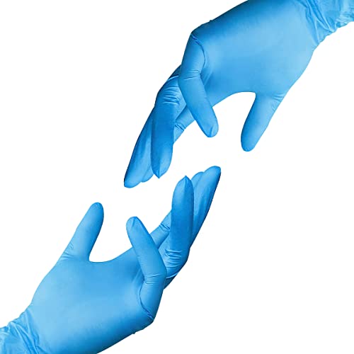Basic Medical Synmax Vinyl Exam Gloves - Latex-Free & Powder-Free - Large, BMPF-3003(Case of 1,000) Blue - size: Large (Pack of 1000)