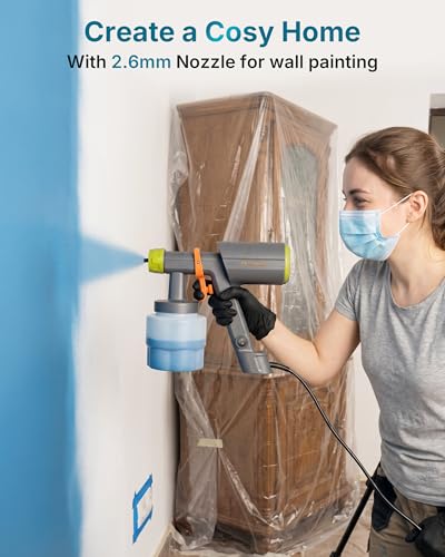 Tilswall Handheld Paint Sprayer, Dreamer600 HVLP Spray Gun for Painting - color: Green