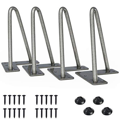 SMARTSTANDARD 6 Inch Heavy Duty Hairpin Furniture Legs, Grey 4PCS - color: Grey, size: 6 Inch