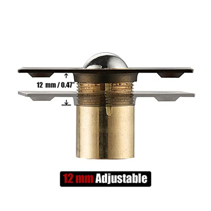JQK Closet Ball Catch Door Hardware, Stainless Steel Catch Adjustable with Strike Plate, Bronze 2 Pack, HBC100-YRB-P2 - color: Yellow Rubbed Bronze, size: Standard 2 Pack