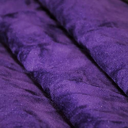 Fashion Fabrics LLC Dark Purple Crush Velvet Flocking Upholstery Drapery Fabric - Sold By The Yard - 60" - color: Dark Purple
