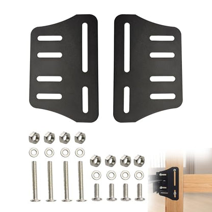 2PCS Heavy Duty Bed Frame Brackets for Headboard and Footboard, Modi-Plate Adapter/Connector for Bed Frame Modification