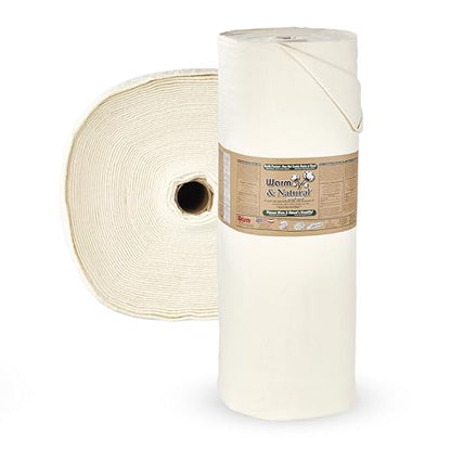 The Warm Company - Warm & Natural Cotton Quilt Batting – 45" x 40 Yard Bolt – Premium Quilt & Craft Batting for Sewing & Quilting Projects - size: 45" x 40 Yard Bolt