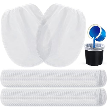 Patelai 100 Pcs 1 Gallon Paint Strainer Bags with Fine Mesh Elastic Top - size: 1 Gallon