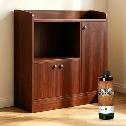 Polyurethane Wood Stain and Sealer in One - 8.8oz & Red Wood - color: Red, size: 8.8 oz