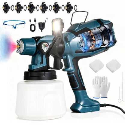 Paint Sprayer for House Painting (Blue) - color: Blue