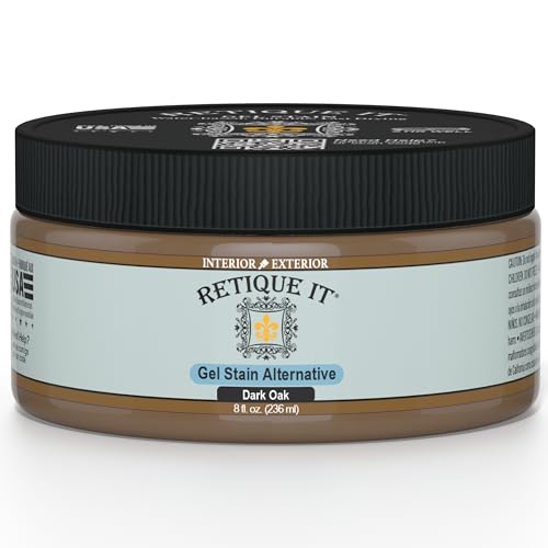 Retique It Water-Based Gel Stains (8 Ounce Stain, 25 Dark Oak) - color: 25 Dark Oak, size: 8 Ounce Stain
