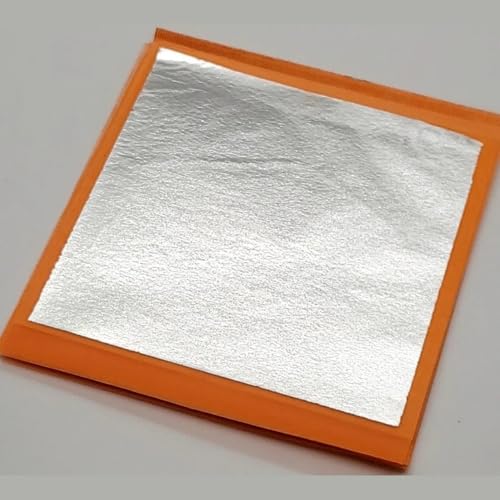 Tropical Glitz Patent Leaf Transfer Book 25 Sheets Auto-Grade Foil Sheets for Custom Paint, Gilding, and Art Projects (Silver) - color: Silver