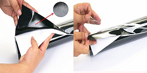 LZLRUN 5D Gloss Black Carbon Fiber Car Vinyl Wrap Film Roll 1ft x 5ft - color: 5D Gloss Carbon Fiber, size: 1ft x 5ft