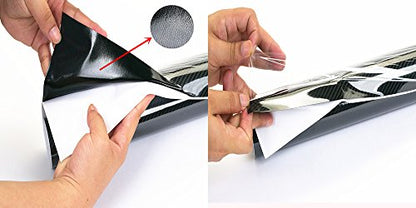 LZLRUN 5D Gloss Black Carbon Fiber Car Vinyl Wrap Film Roll 1ft x 5ft - color: 5D Gloss Carbon Fiber, size: 1ft x 5ft