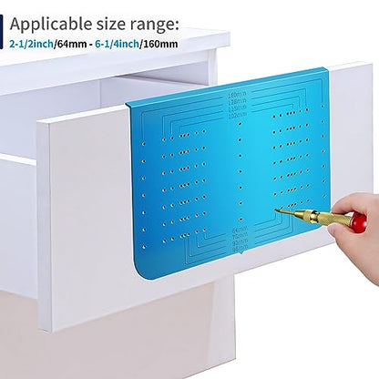 King&Charles Multi Cabinet Hardware Template&Center Punch/Handle Knob Pull - size: Multiple Align Sizes