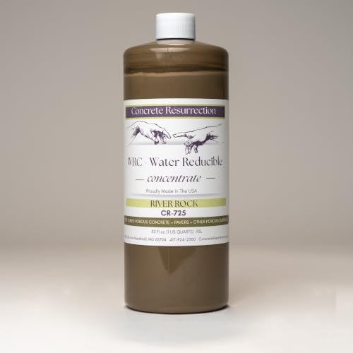 Concrete Stain Concentrate, Water Based Cement Tint - River Rock(32 Ounce) - color: River Rock, size: 32 ounce