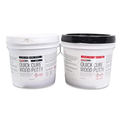 System Three Quick Cure Putty, Ebony, 2-Gallon Kit - color: Ebony, size: 2 Gallon