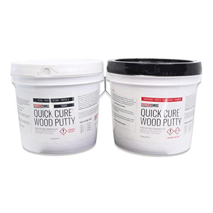 System Three Quick Cure Putty, Ebony, 2-Gallon Kit - color: Ebony, size: 2 Gallon