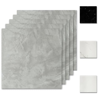 20 Sheets Peel and Stick Backsplash, 11.8"x11.8" Stick on Backsplash Tile Stickers Self Adhesive Backsplash Tile for Kitchen Bathroom Laundry Room - color: Gray Marble, size: 20 PACK