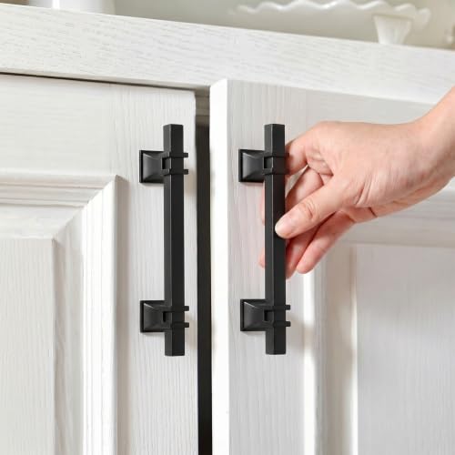 Goldenwarm Black Cabinet Pulls 3 Inch Matte Black Cabinet Pulls 10 Pack - color: Black, size: 3 Inch Hole Centers