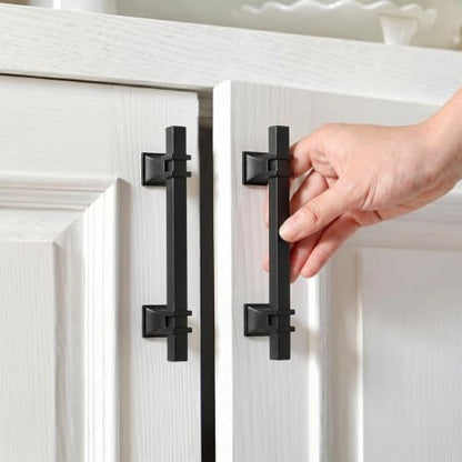 Goldenwarm Black Cabinet Pulls 3 Inch Matte Black Cabinet Pulls 10 Pack - color: Black, size: 3 Inch Hole Centers