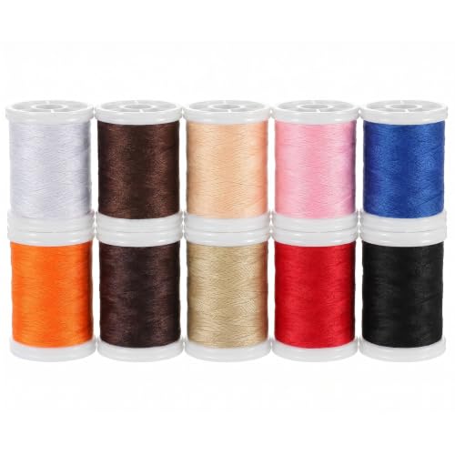 10 Spools Heavy Duty Upholstery Thread Kit 328 Yards Bonded Nylon Thread