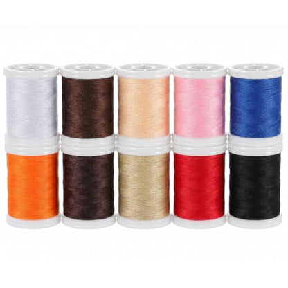 10 Spools Heavy Duty Upholstery Thread Kit 328 Yards Bonded Nylon Thread