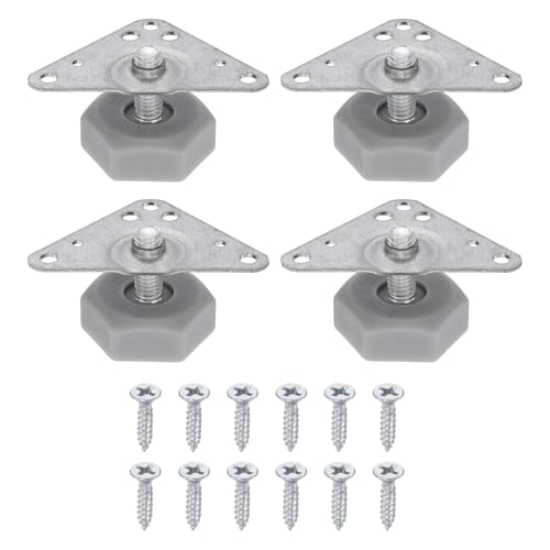uxcell 4pcs Furniture Leveling Feet Adjustable Metal Feet (30x19x32mm) - size: 30 x 19 x 32mm