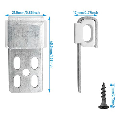 8pcs Couch Spring Repair Kit 5 Holes Fasteners Spring Buckle Spring Fixing Clip with 32pcs Mounting Screws for Sofa/Chair/Couch/Bed Spring Clips Repair Parts